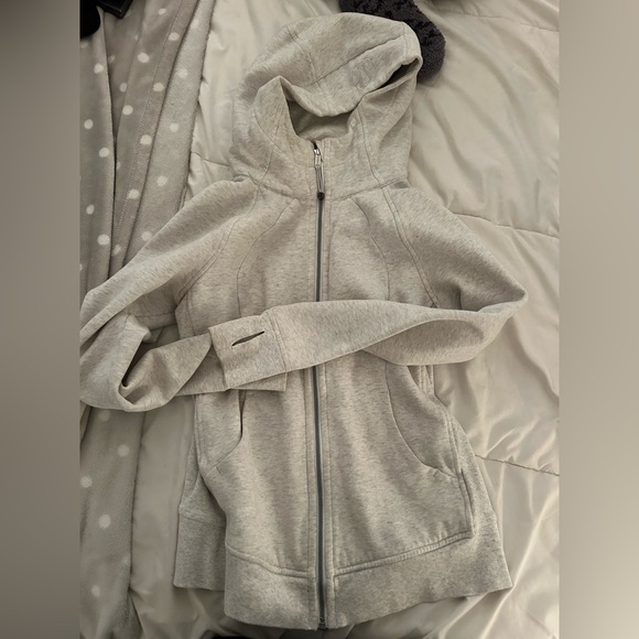 Light heather gray Lululemon scuba zip up - Picture 1 of 1